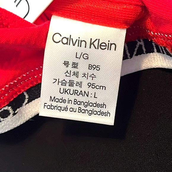 CK | BUFFALO PLAID UNLINED TRIANGLE BRALETTE - Picture 7 of 7